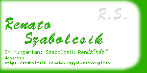 renato szabolcsik business card